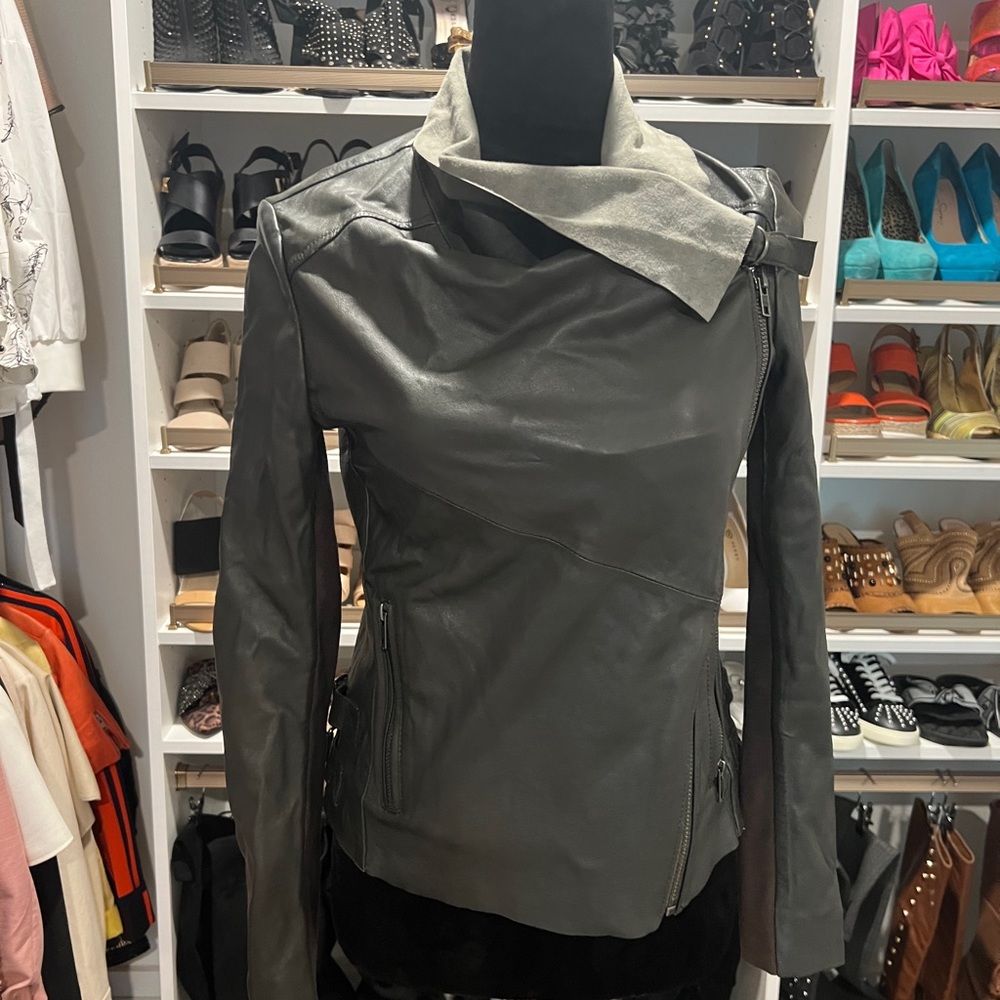 100% Lamb Leather, Gray, Muubaa Jacket